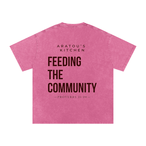 Aratou’s Kitchen Oversized Cotton T-Shirt - Pink