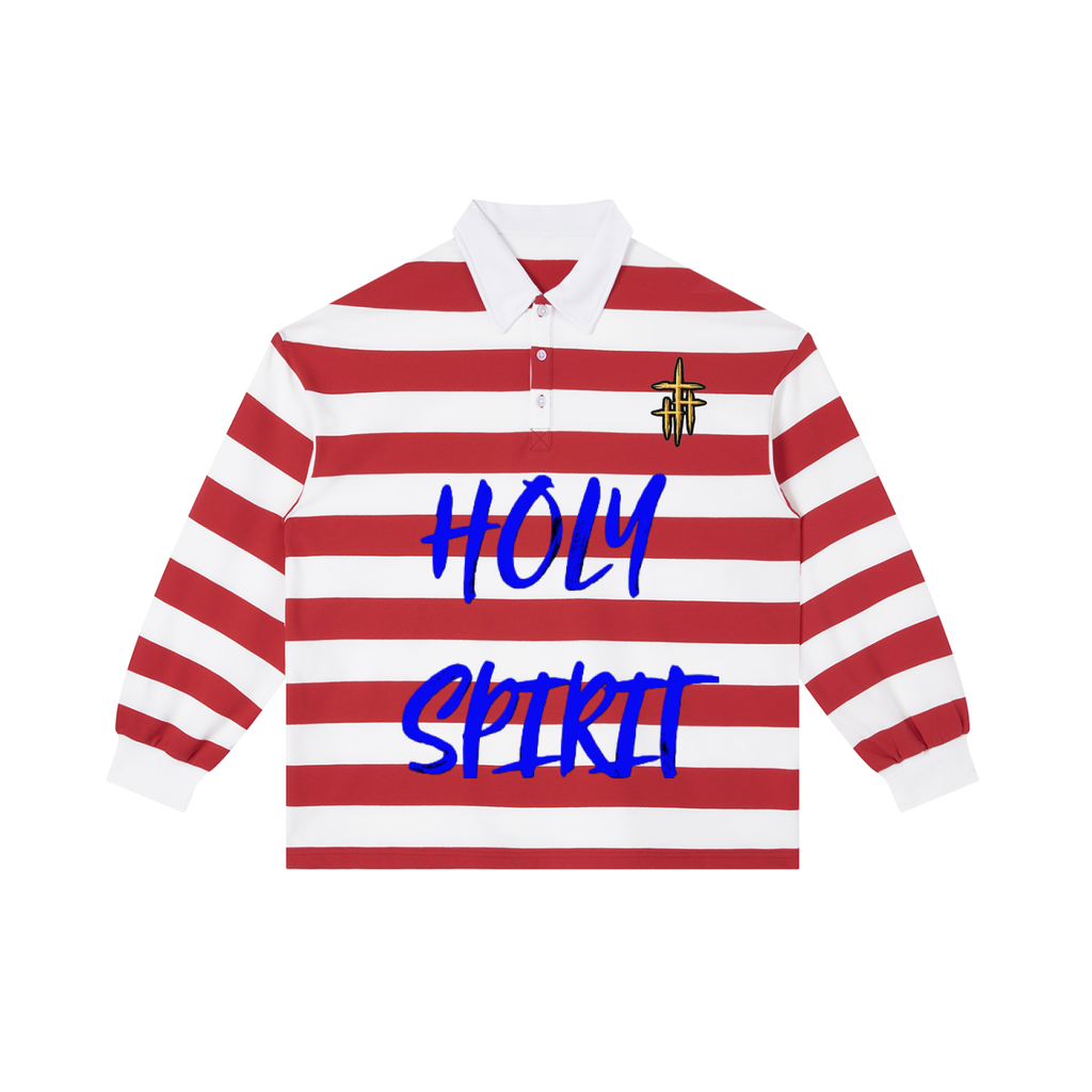 Holy Spirit Color Block Stripe Polo Shirt