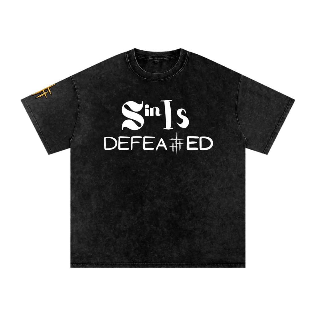 Sin Is Defeated Snow Washed T-Shirt